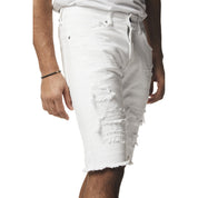 Smoke Rise Essential Jean Shorts - White