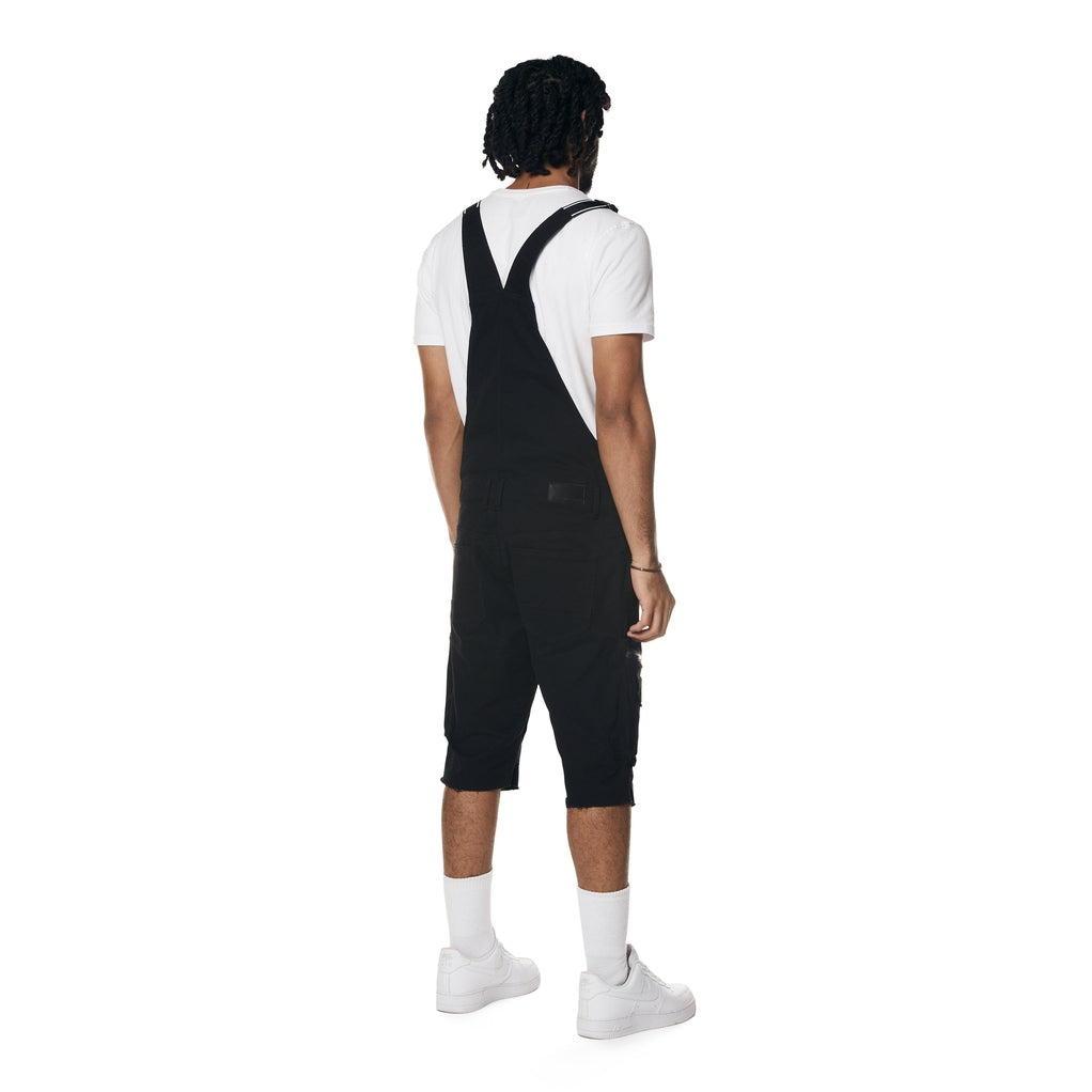 Smoke Rise Utility Twill Overall Shorts - Black