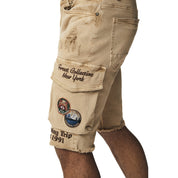 Smoke Rise Forest Collection Cargo Twill Shorts - Khaki