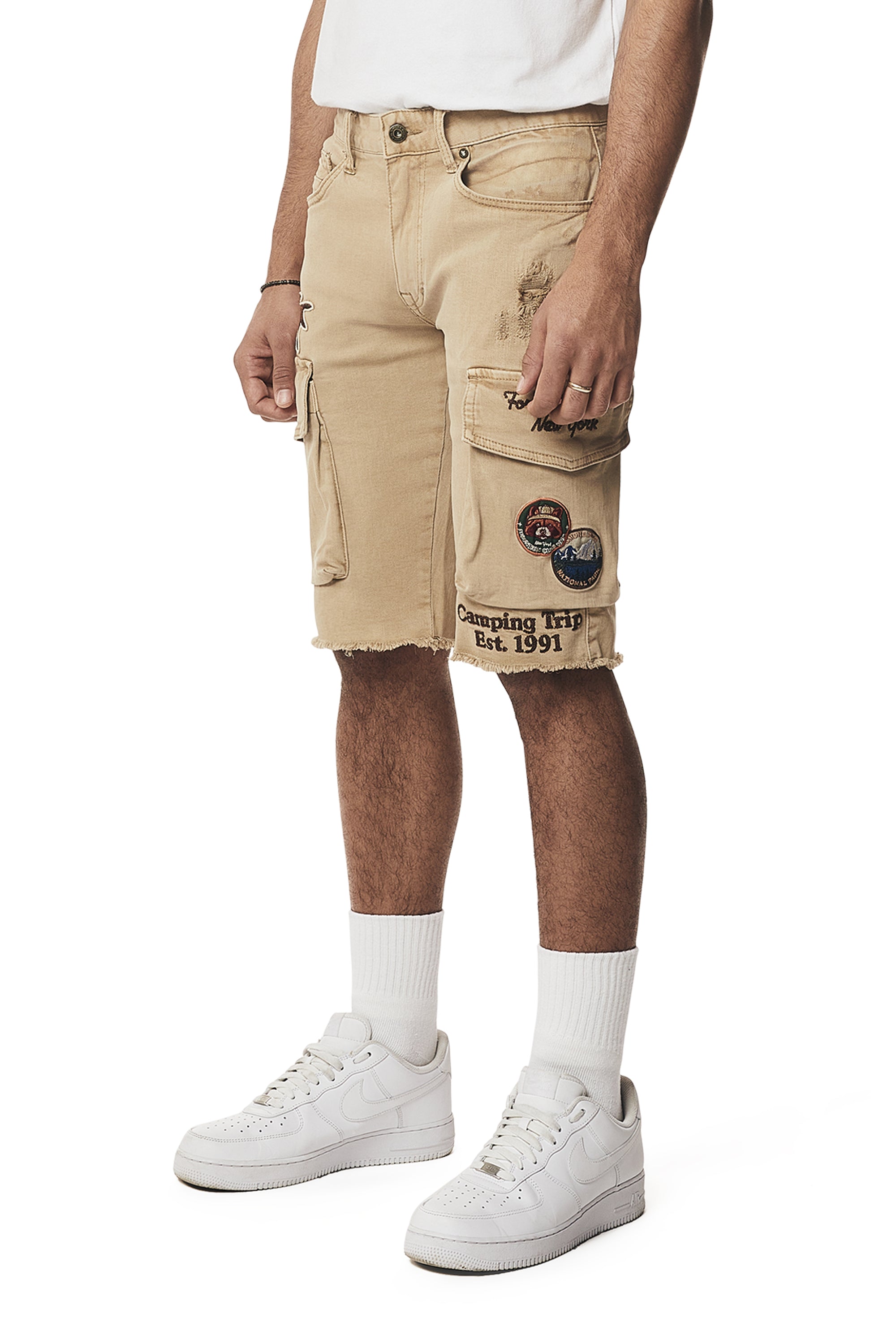 Forest Collection Cargo Twill Shorts - Khaki