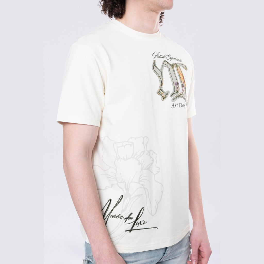 Smoke Rise Tapestry Patch SS Tee - Ecru