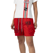 Smoke Rise RED Utility Slouched Shorts - True Red