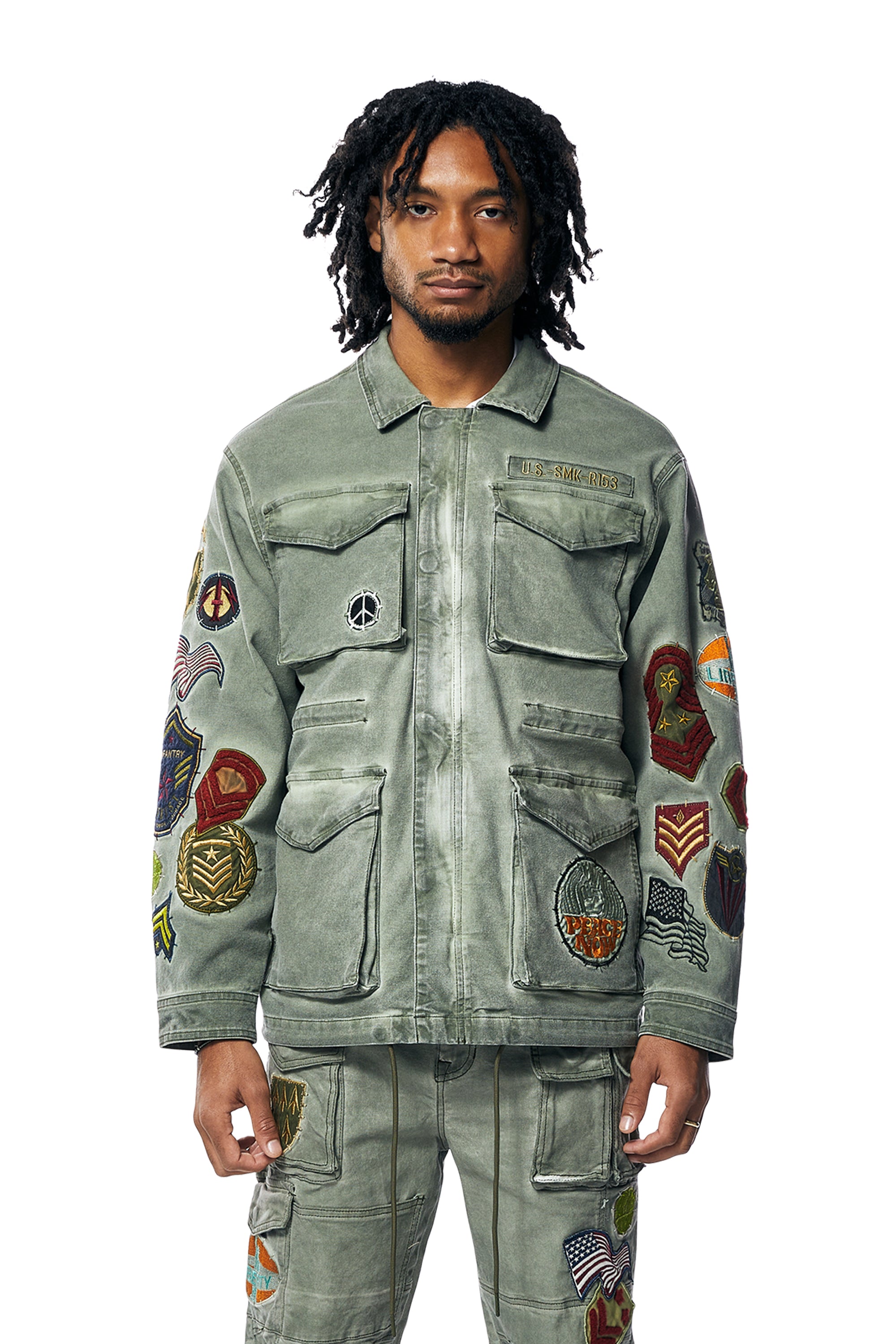 Pigment Dyed Twill M-65 Jacket - Vintage Army