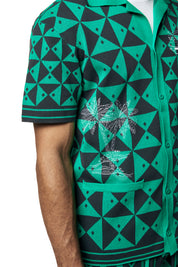 Jacquard Knit Shirt - Green