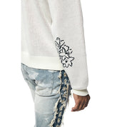 Smoke Rise Jacquard Sweater Hoodie - Ecru