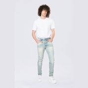 Smoke Rise Slim Tapered Vintage Washed Jeans - Elm Blue