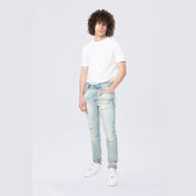 Smoke Rise Slim Tapered Vintage Washed Jeans - Elm Blue