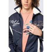 Smoke Rise Colorblock Windbreaker Jacket - Navy