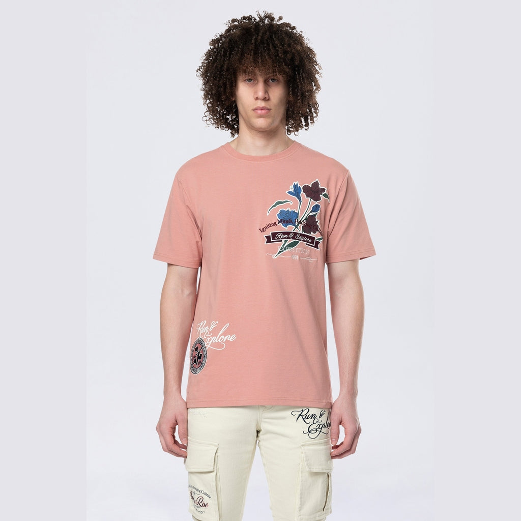 Smoke Rise Run &amp; Escape SS Tee - Ash Rose