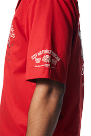 Fashion Military Windbreaker Shirt - Red