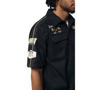 Smoke Rise Graphic Twill Shirt - Black