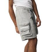 Smoke Rise Utility Windbreaker Cargo Shorts - Light Grey