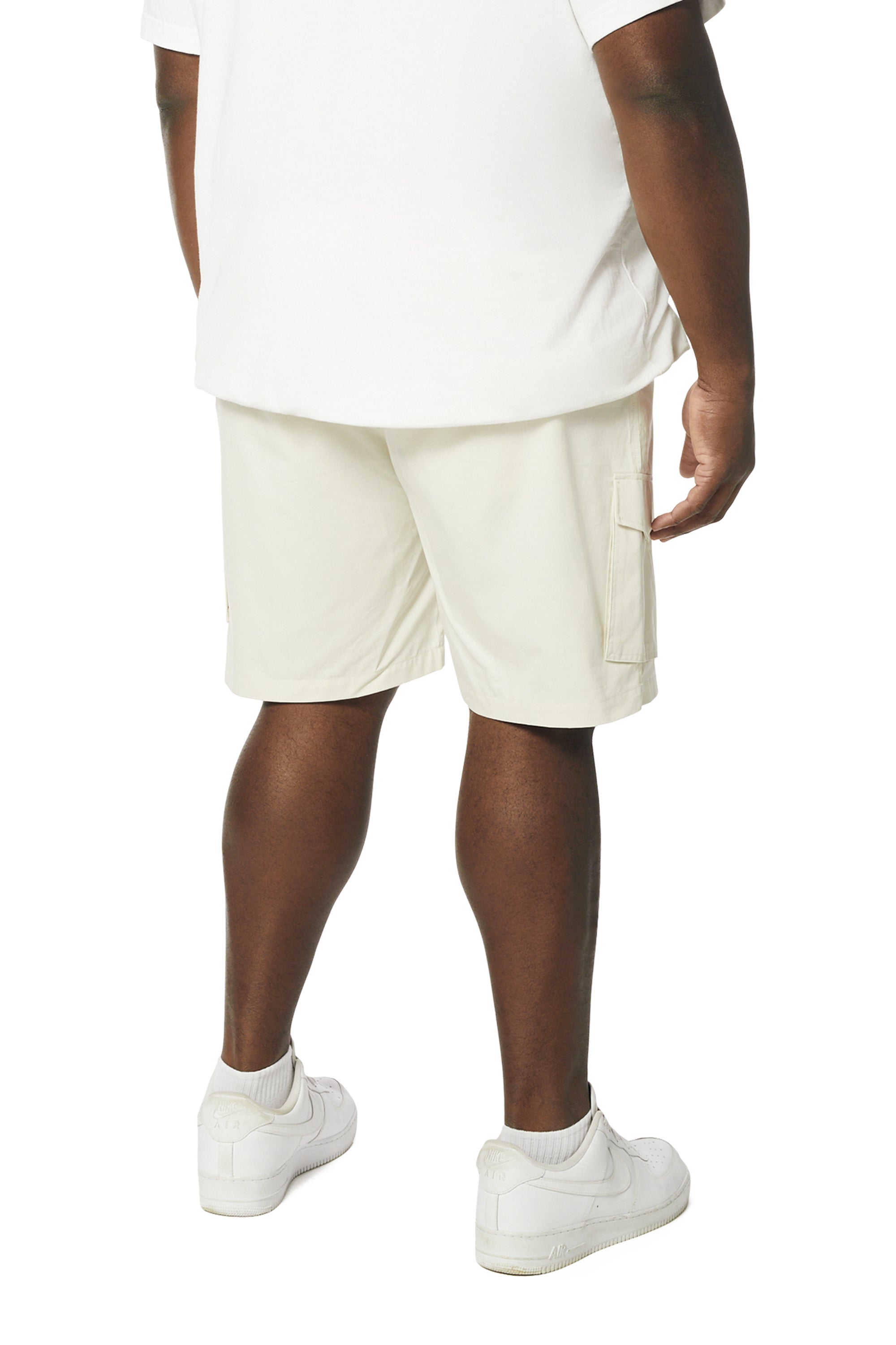 Big and Tall - Graphic Polished Twill Shorts - Chalk