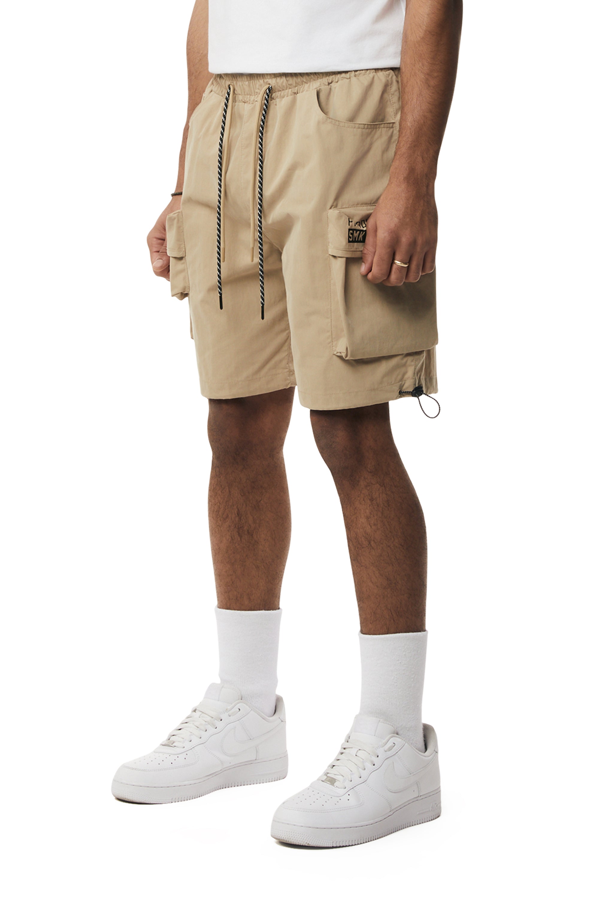 Brushed Cargo Shorts - Khaki