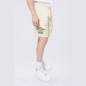 Smoke Rise Pitstop Cargo Twill Lounge Shorts - Ecru