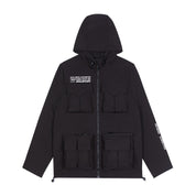 Smoke Rise Windbreaker Utility Jacket - Black