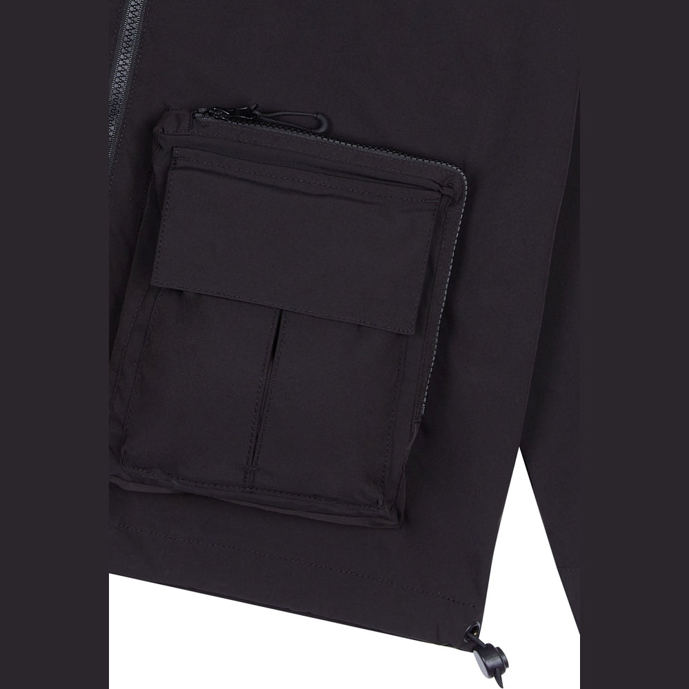 Smoke Rise Windbreaker Utility Jacket - Black