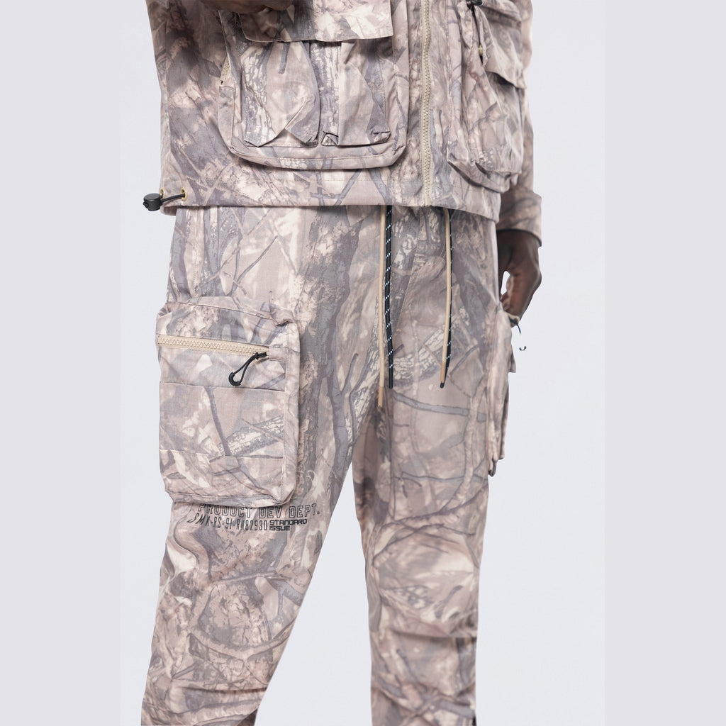 Smoke Rise Utility Windbreaker Pants - Khaki Hunting Camo