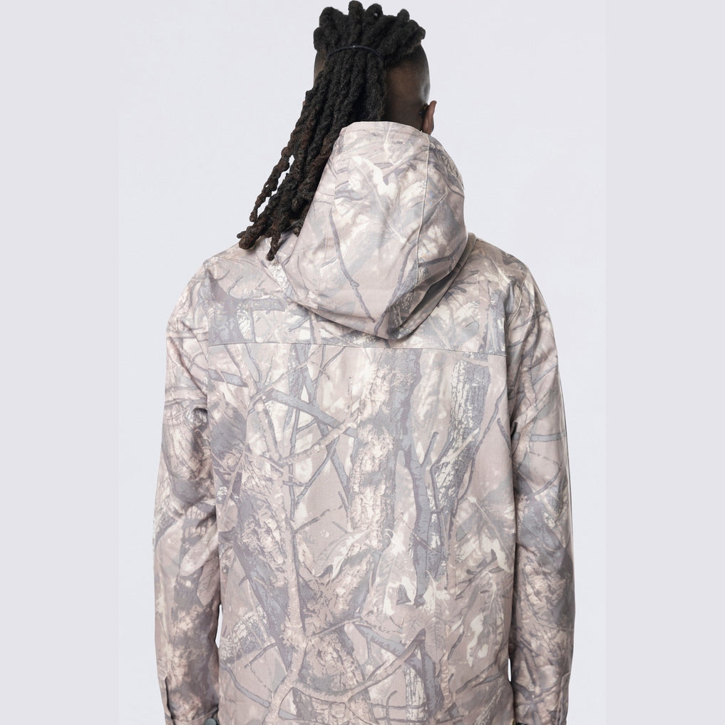 Smoke Rise Utility Windbreaker Jacket - Khaki Hunting Camo