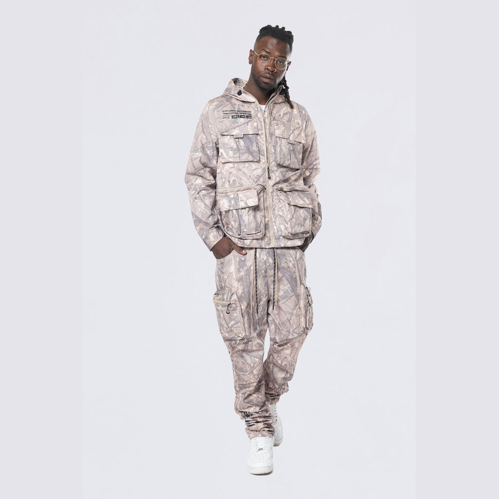 Smoke Rise Utility Windbreaker Pants - Khaki Hunting Camo