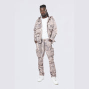 Smoke Rise Utility Windbreaker Pants - Khaki Hunting Camo