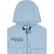 Smoke Rise Windbreaker Utility Jacket - Pale Blue