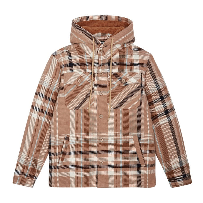 Smoke Rise Plaid Flannel Shacket - Toffee