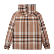 Smoke Rise Plaid Flannel Shacket - Toffee