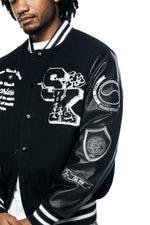 Seoul Varsity Jacket - Black