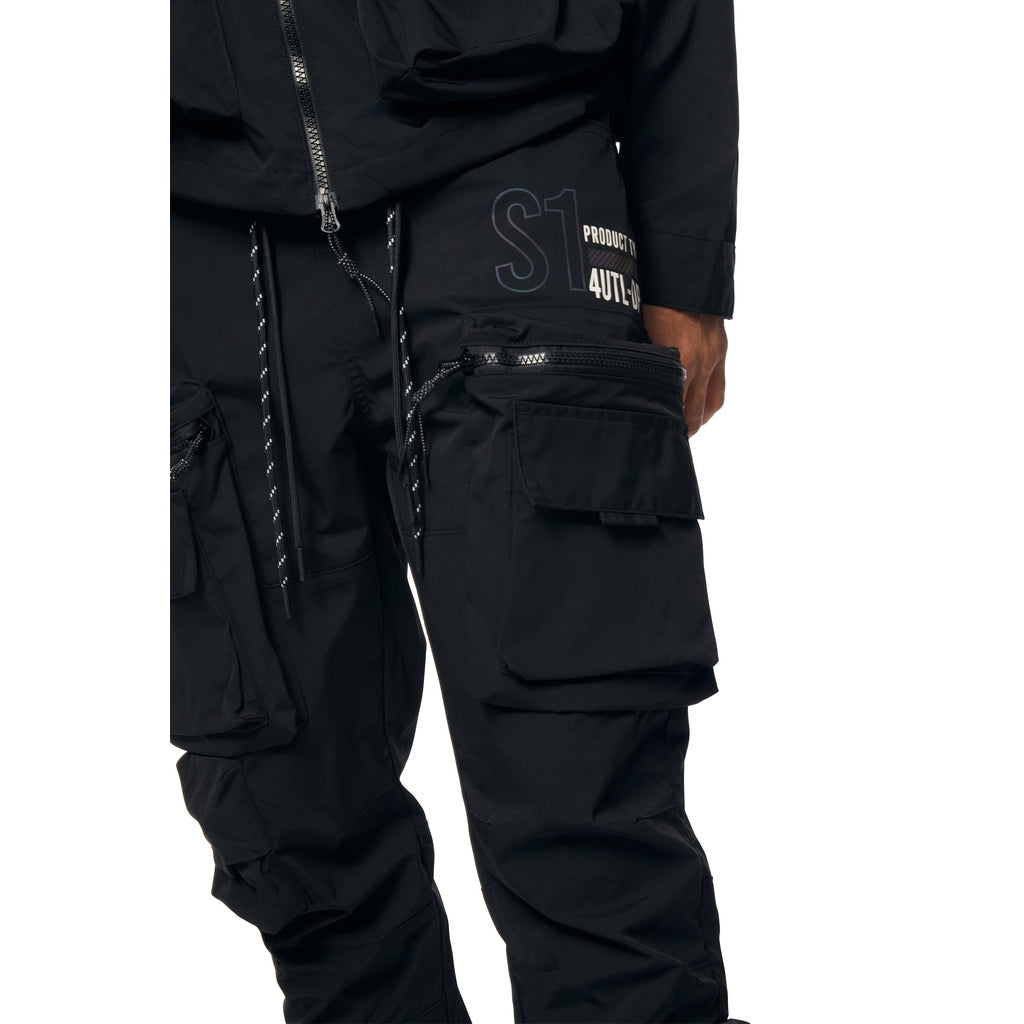 Smoke Rise Utility Windbreaker Cargo Pants - Black