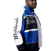 Smoke Rise Big and Tall Big and Tall - Euro Racing Windbreaker Jacket - Royal