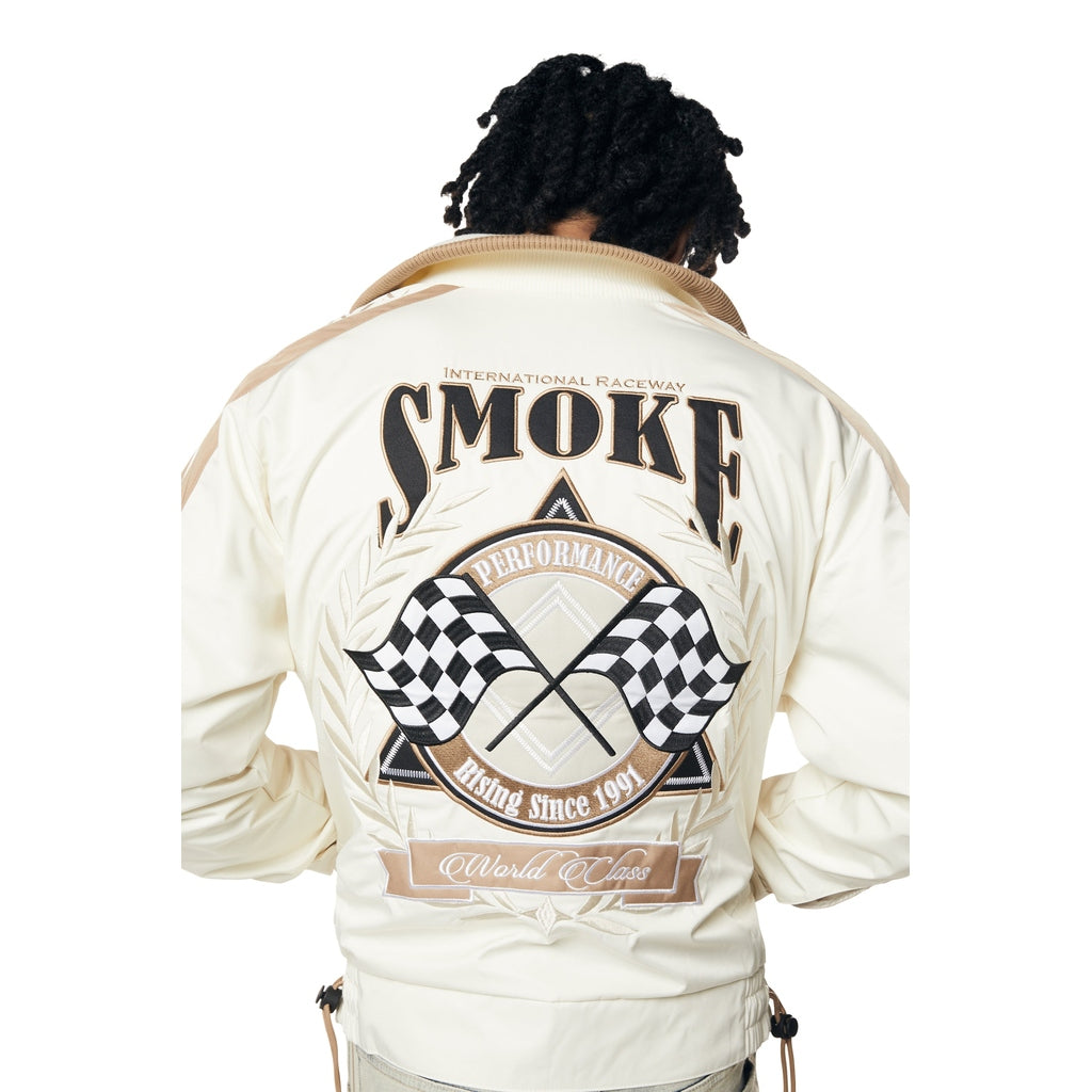 Smoke Rise Euro Racing Windbreaker Jacket - Dune