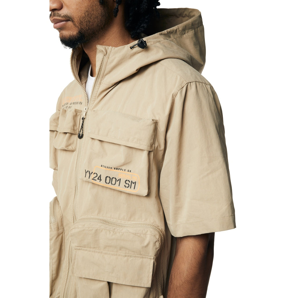 Smoke Rise Utility Windbreaker SS Jacket - Khaki