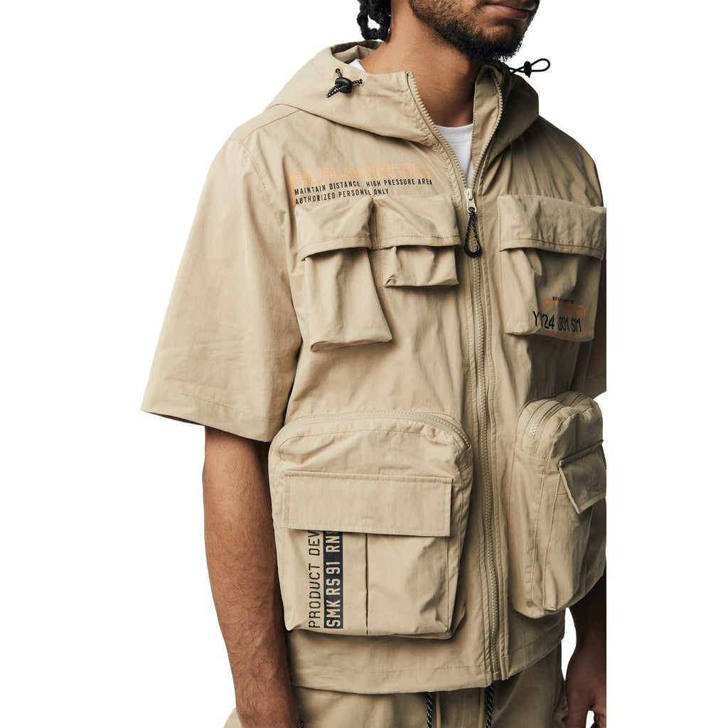 Smoke Rise Utility Windbreaker SS Jacket - Khaki