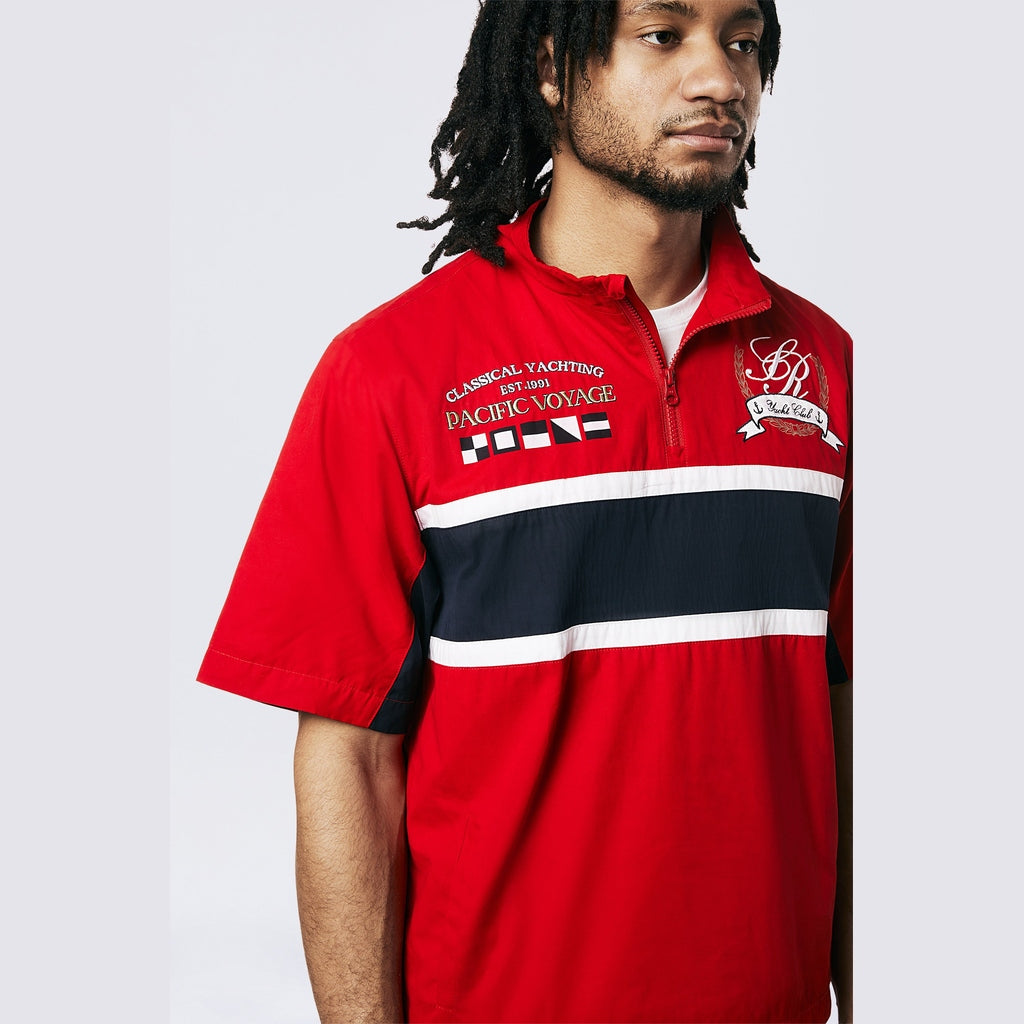 Smoke Rise Yacht Club Short Sleeve Anorak - True Red