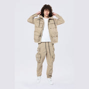 Smoke Rise Utility Windbreaker Jacket - Khaki