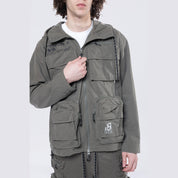 Smoke Rise Utility Windbreaker Jacket - Thyme