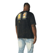 Smoke Rise Big and Tall Big and Tall - Embroidered Patched & Graphic Printed T-Shirt - Black