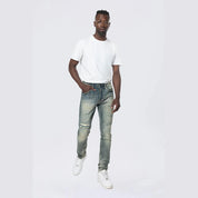 Smoke Rise Slim Tapered Vintage Washed Jeans - Faro Blue