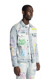 Multi Color Fashion Denim Jacket Montauk Blue - Smoke Rise