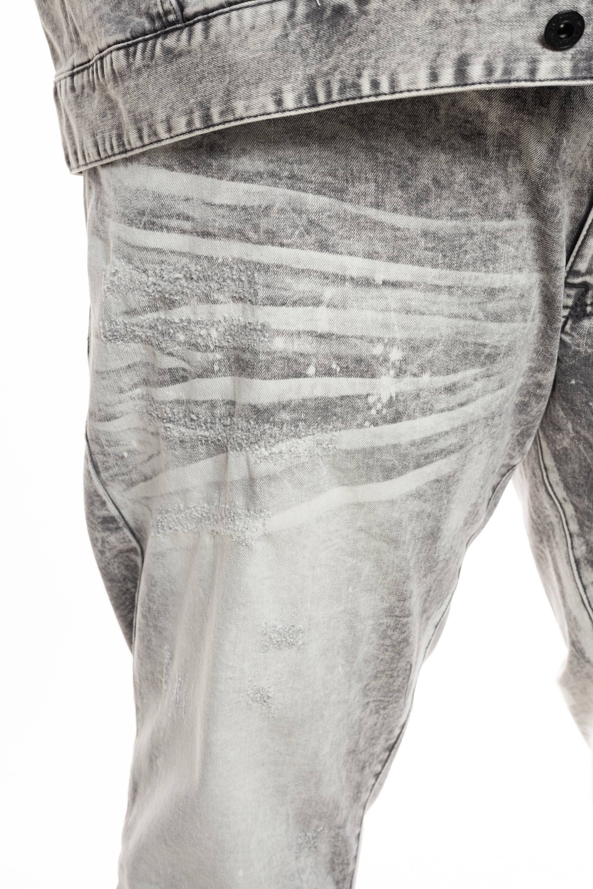 Bleached Detail Semi Basic Jeans Frost Grey - Smoke Rise