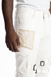 Multipocket Twill Fashion Utility Pants Off White - Smoke Rise