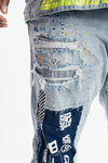 Big and Tall Utility Fashion Jeans - Montauk Blue - Smoke Rise