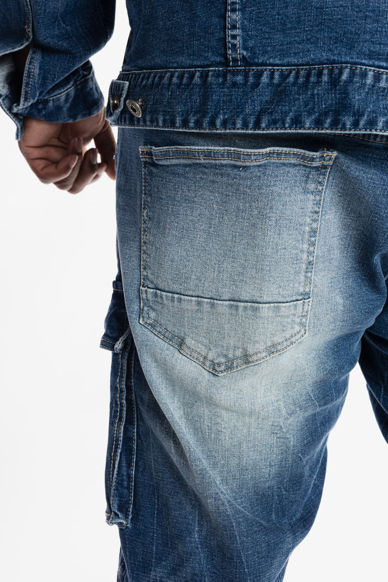 Big and Tall Utility Fashion Jeans - Bristol Blue - Smoke Rise