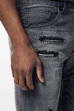 Distressed Rip & Repair Super Skinny Denim Jeans