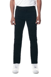 Distressed Rip & Repair Easy Slim Denim Jeans - Jet Black