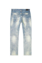 Distressed Rip & Repair Easy Slim Denim Jeans - Suffolk Blue