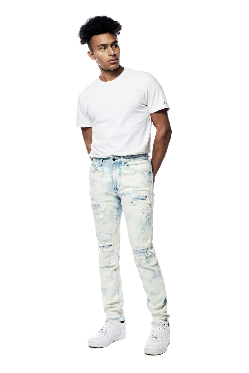 Bleach Washed Rip & Repaired Jeans