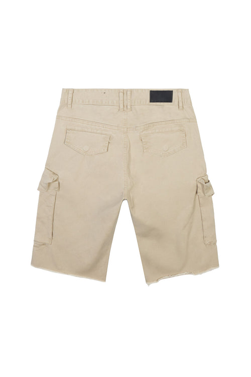 Big and Tall - Garment Washed Twill Cargo Shorts