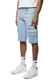 Pigment Dyed Twill Utility Shorts  -Dusty Seabreeze